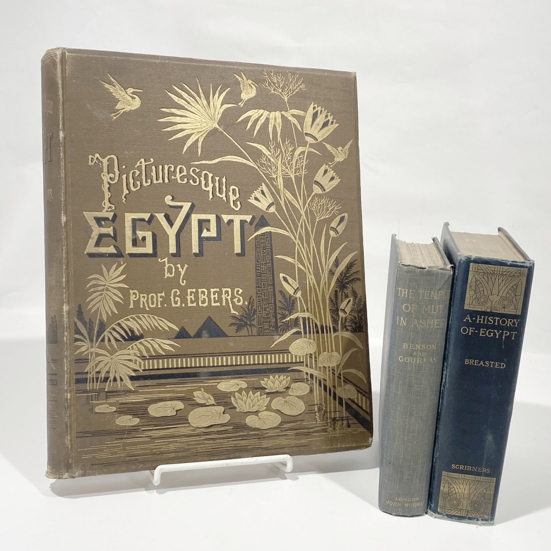 Three Antique Books Pertaining to Egyptian History and Culture (1 of 11)