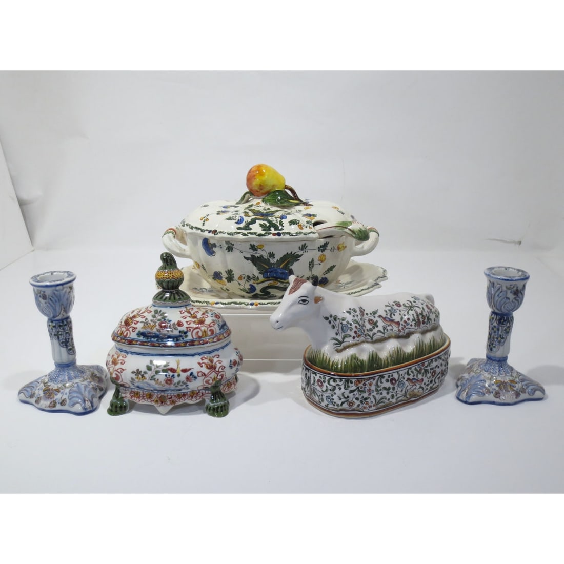 Hand-Painted Porcelain Serving Items (1 of 8)