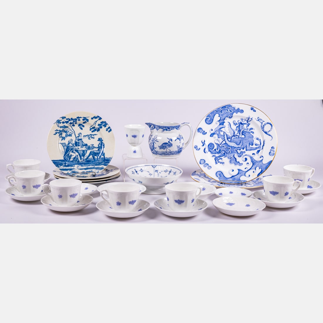 Blue and White Porcelain Serving Items (1 of 6)