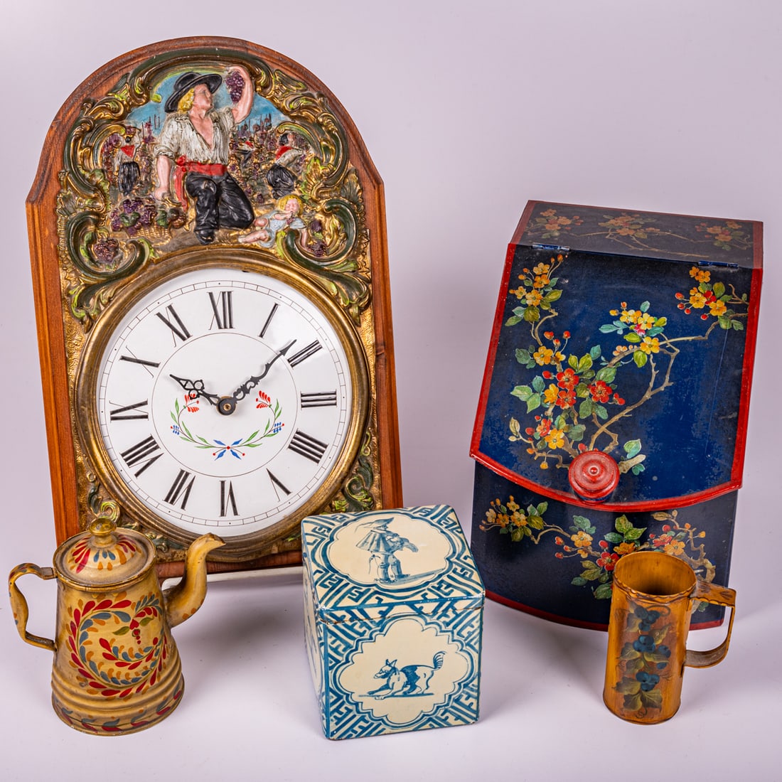 A Goup of Painted Metal Decorative Items (1 of 4)