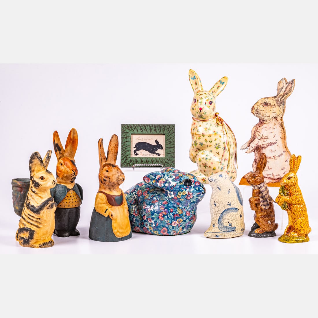 Ceramic and Composite Rabbit Figurines (1 of 10)