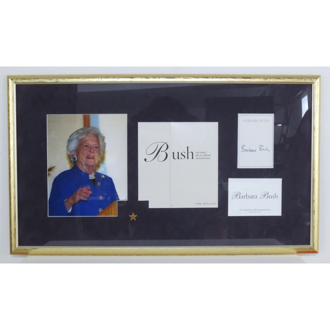 Framed Barbara Bush Photograph (1 of 4)