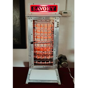 1930s Savory Electric Wiener Roaster (patent no. US-1618587-A)