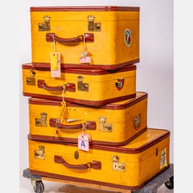 Four Vintage Suitcases