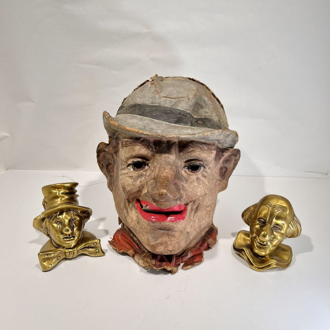 Vintage Painted Hand Made Paper Mache Mask (1 of 5)