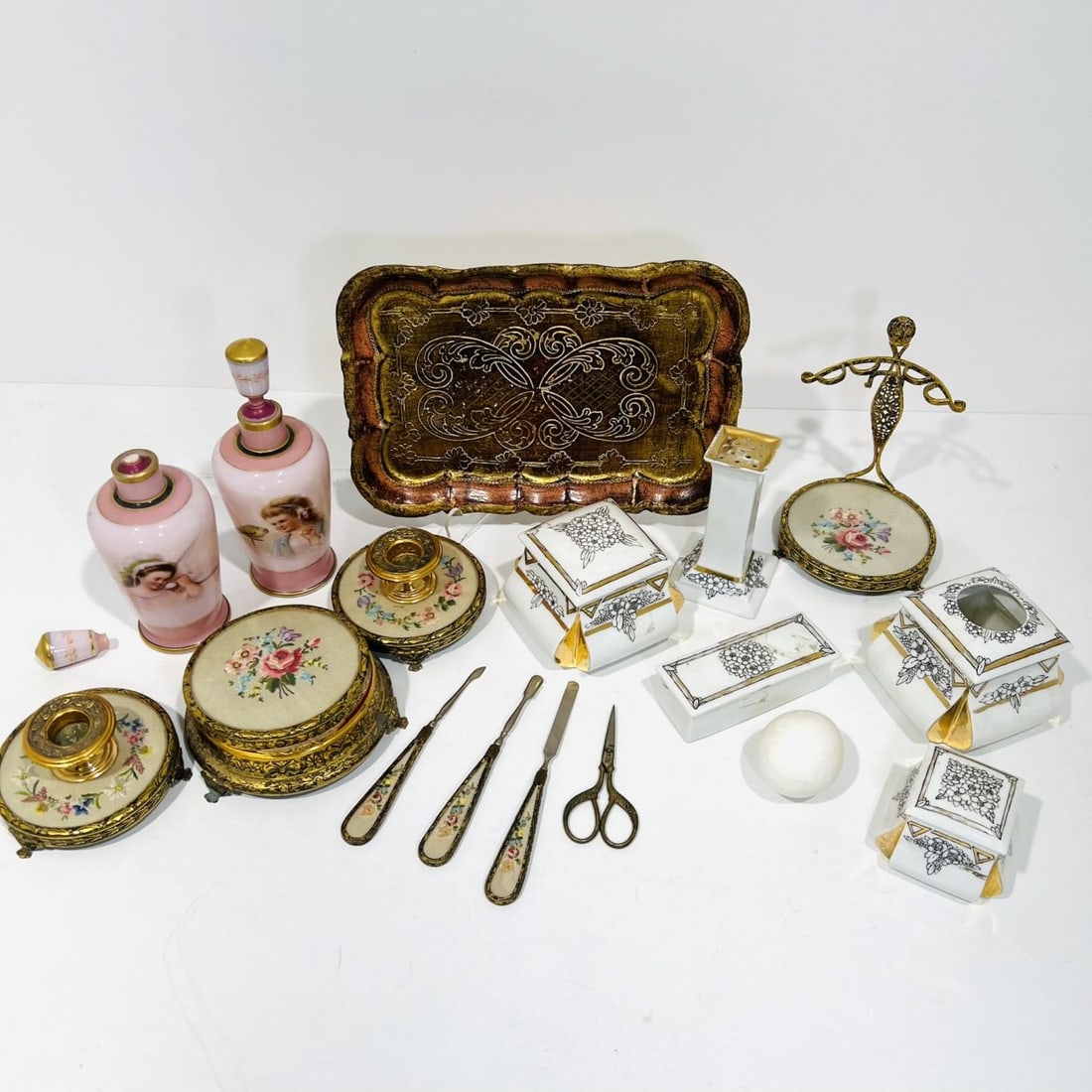 Ceramic and Embroidered Vanity Items (1 of 4)