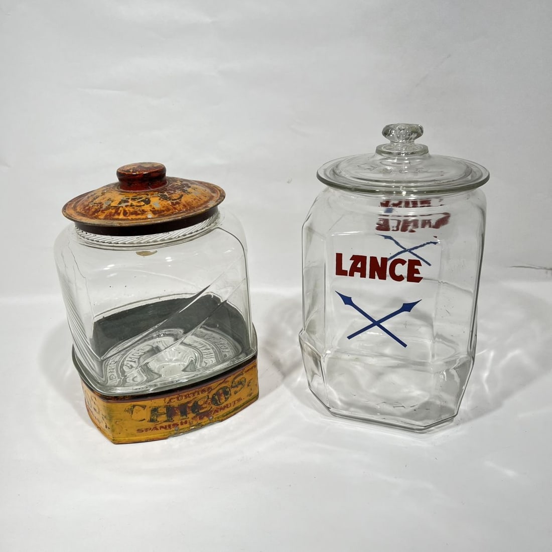 Two Glass Advertising Display Storage Vessels (1 of 6)