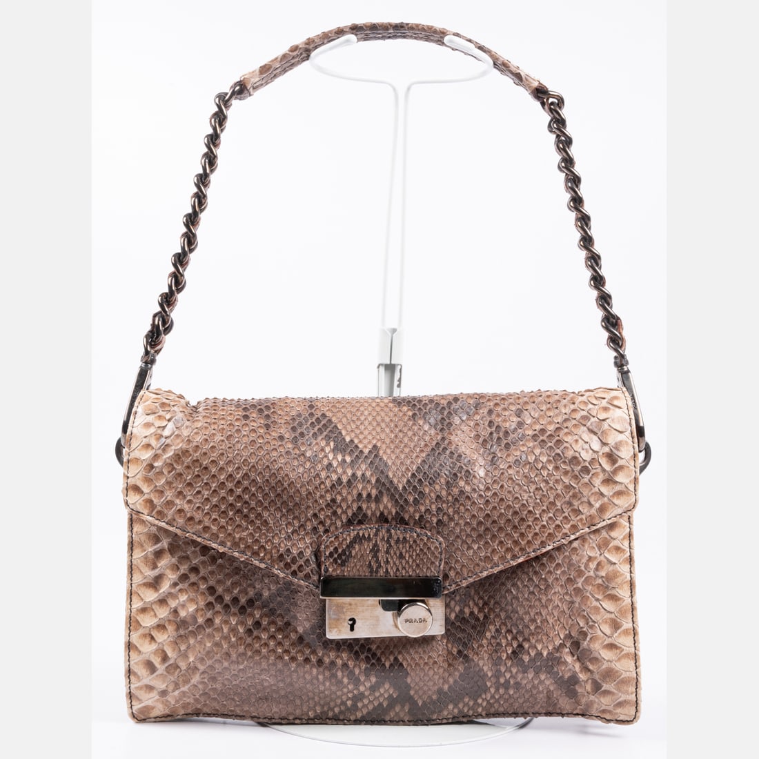 Prada Python And Leather Handbag (1 of 8)