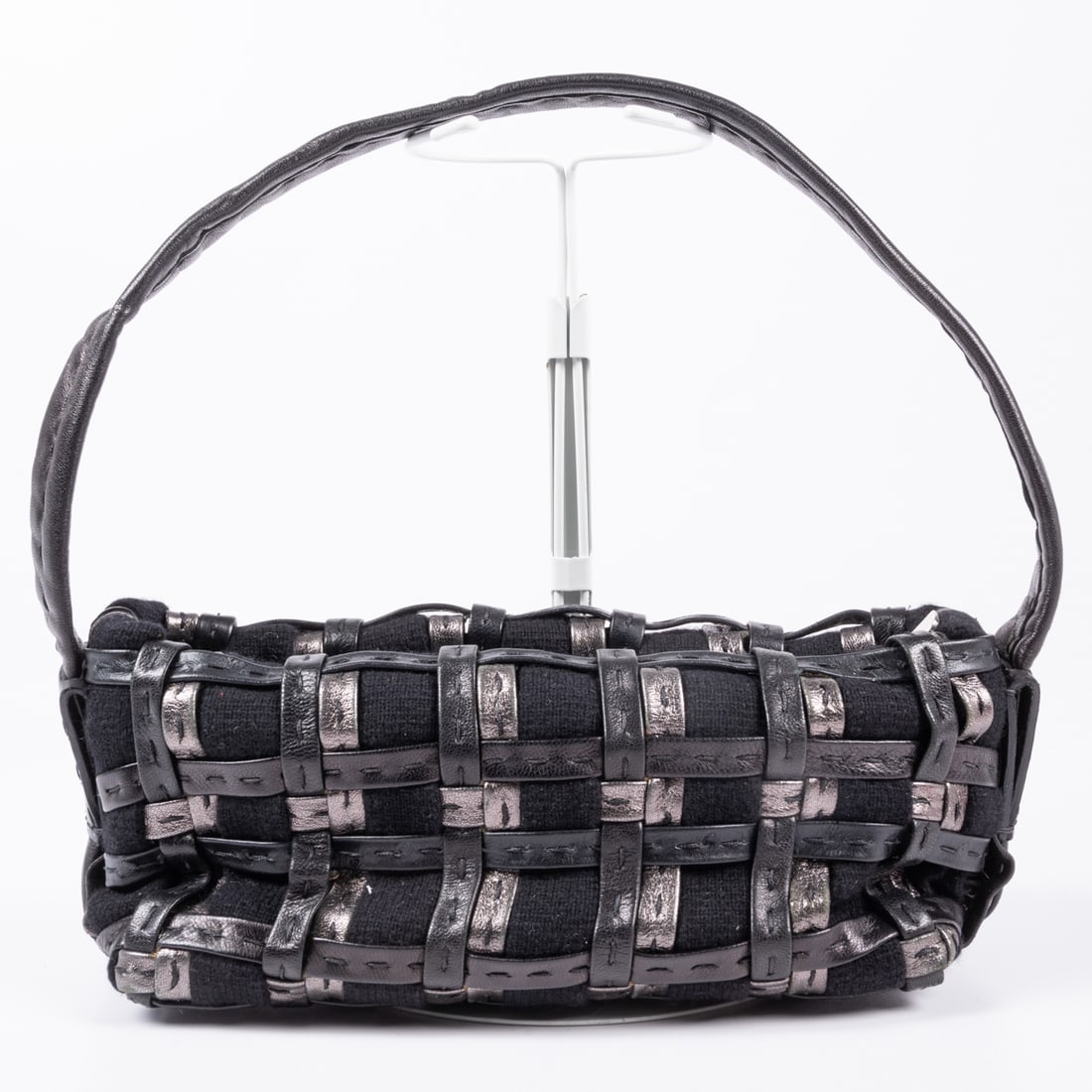 Malo Leather And Knit Handbag (1 of 6)