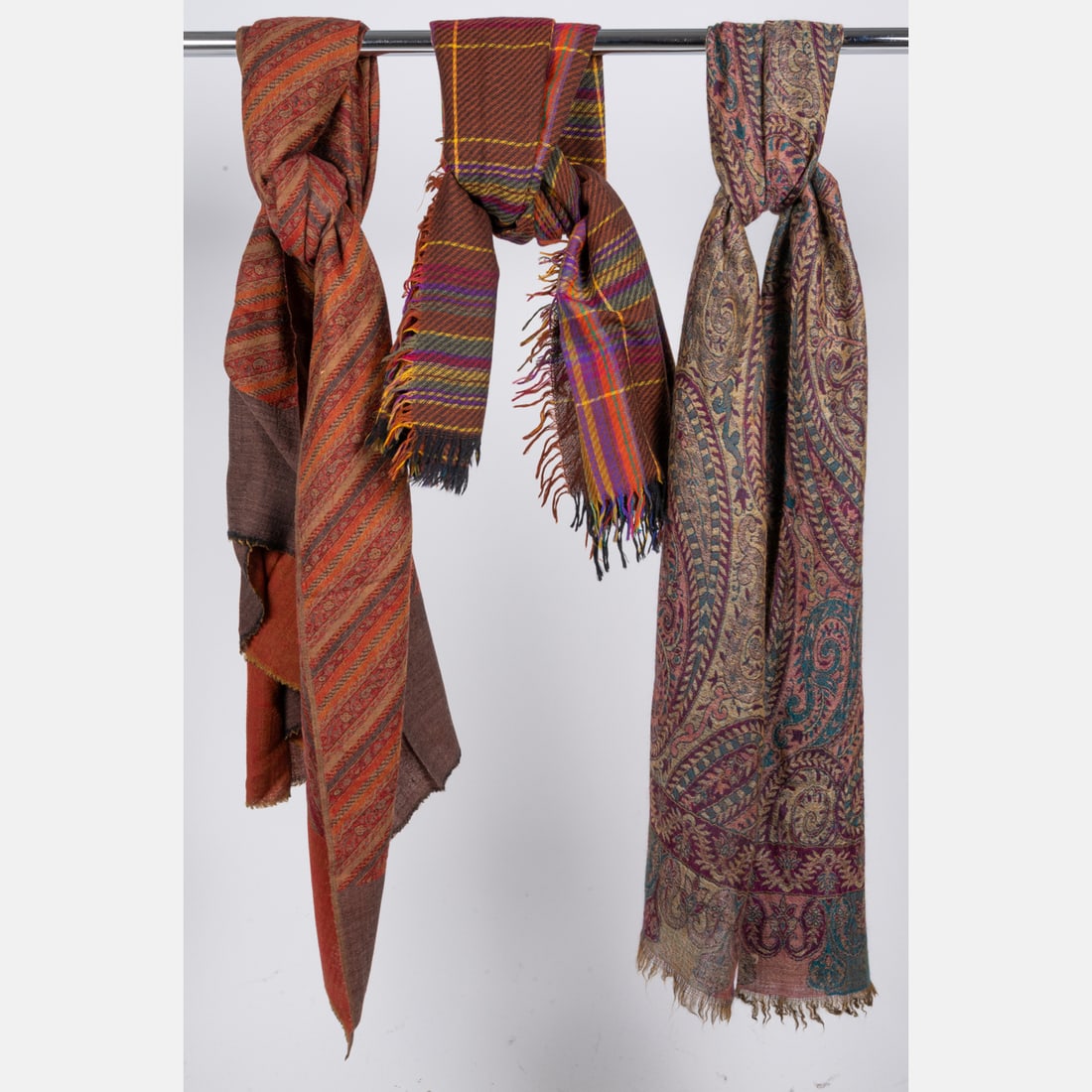 Three Woven Patterned Scarves (1 of 5)