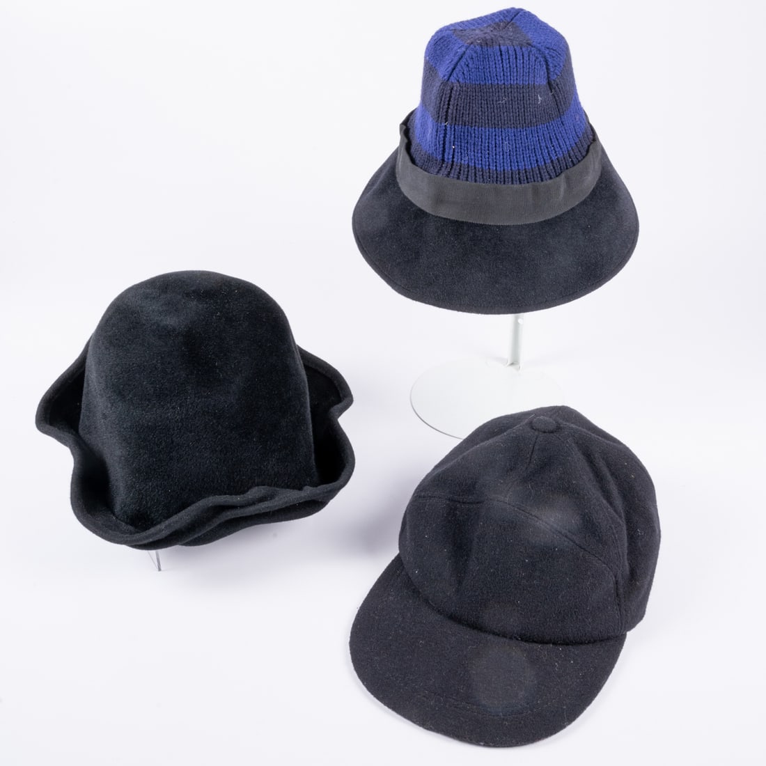 Three Black Wool Ladies Designer Hats (1 of 7)