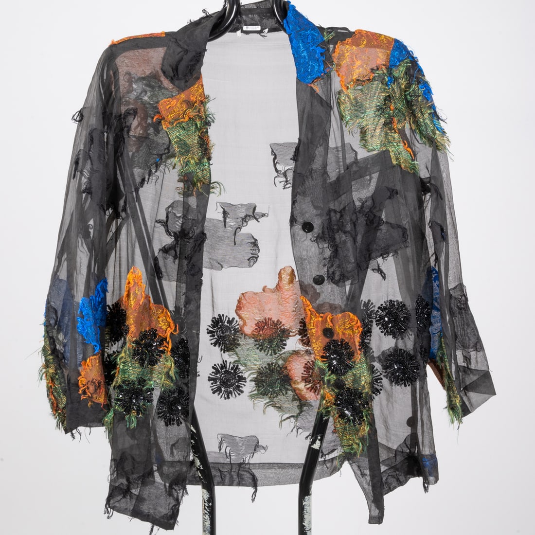 A Beaded Sheer Silk Blouse (1 of 5)