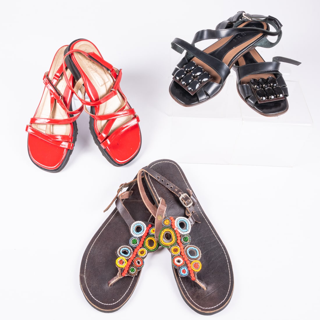 Three Pairs Of Ladies Flat Sandals (1 of 10)