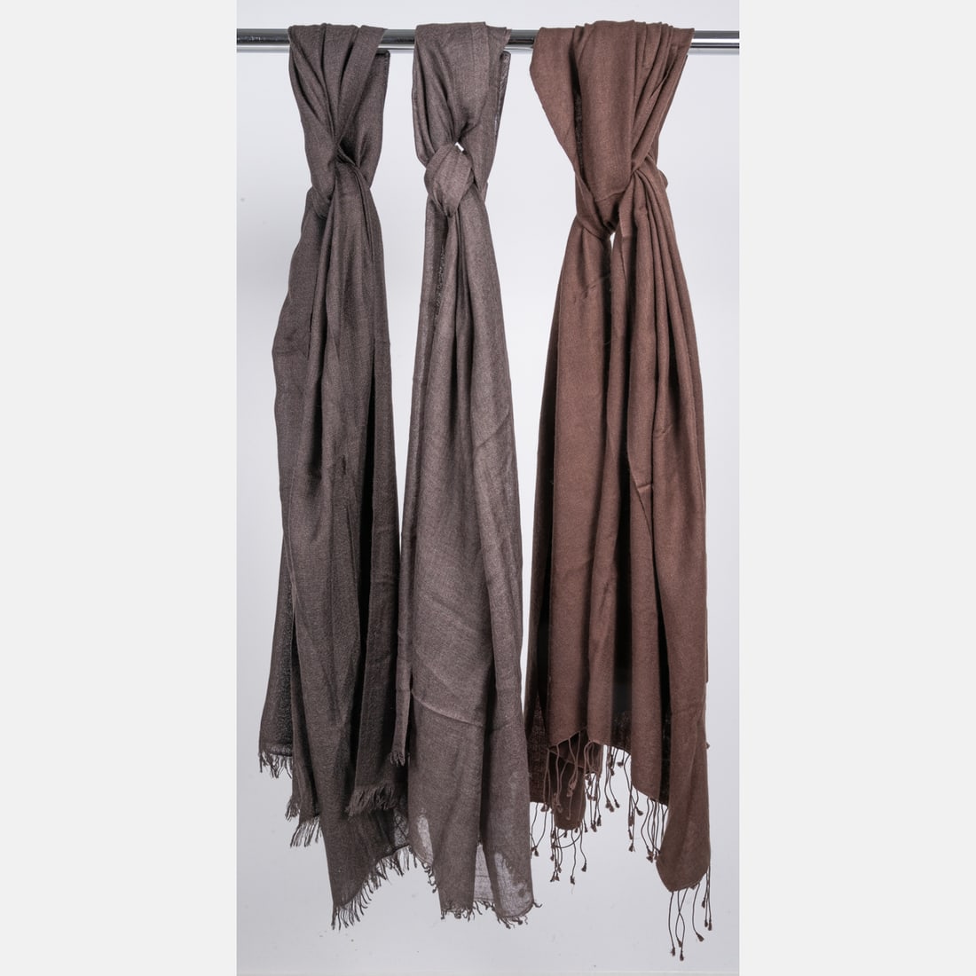 Three Brown Woven Scarves (1 of 5)
