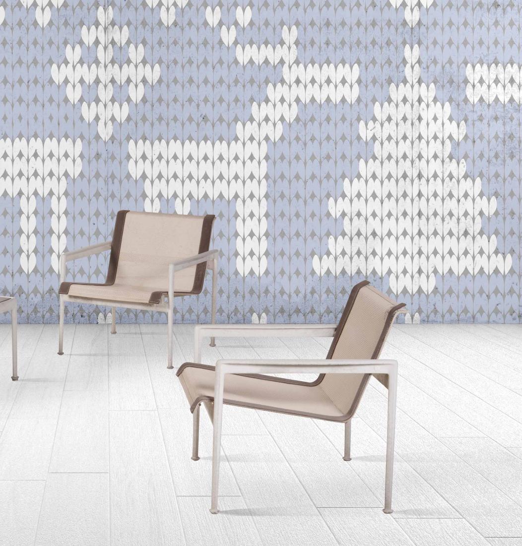 RICHARD SCHULTZ (1926) Paire de fauteuils de la: RICHARD SCHULTZ (1926) Paire de fauteuils de la collection Leisure Résille, fonte d’aluminium 80 x 58 x 55 cm. Knoll, circa 1970