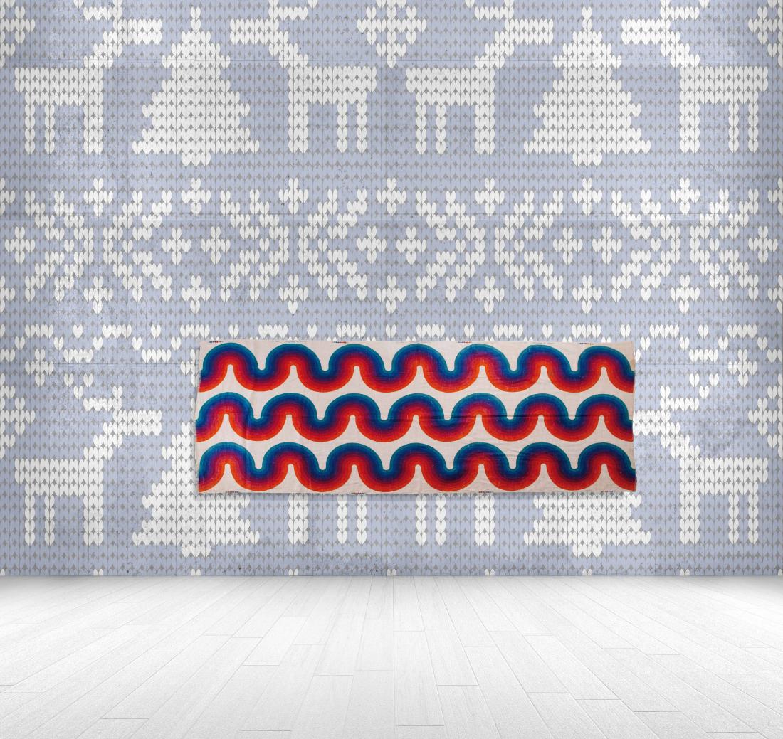 VERNER PANTON (1926-1998) Tissu Coton 305 x 120 cm. (1 of 1)