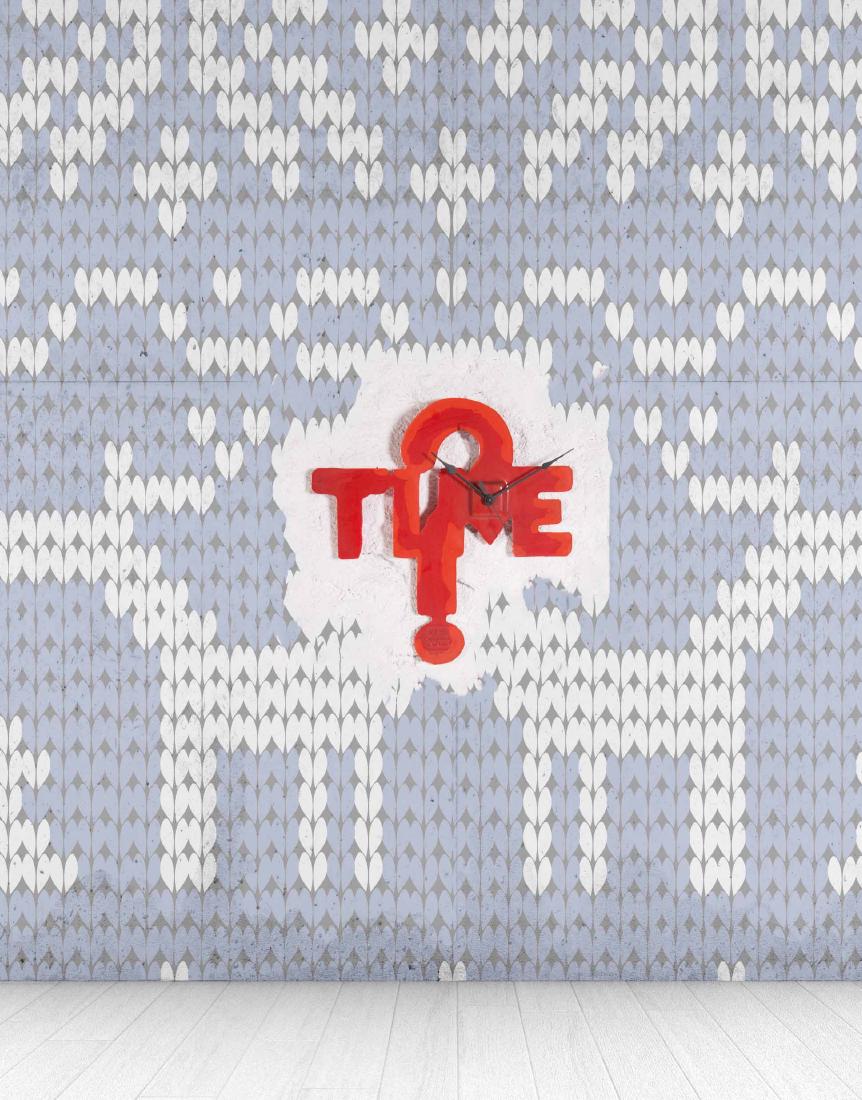 GAETANO PESCE (1939) Pendule Time Résine 47 x 49 cm. (1 of 1)