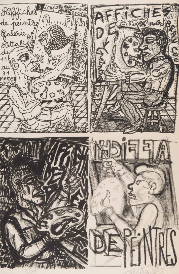 ROBERT COMBAS (FRA/1957) Affiche de peintres, 1993: ROBERT COMBAS (FRA/1957) Affiche de peintres, 1993 Sérigraphie sur papier 119 x 79cm. Signée, datée au crayon et numérotée 50/90