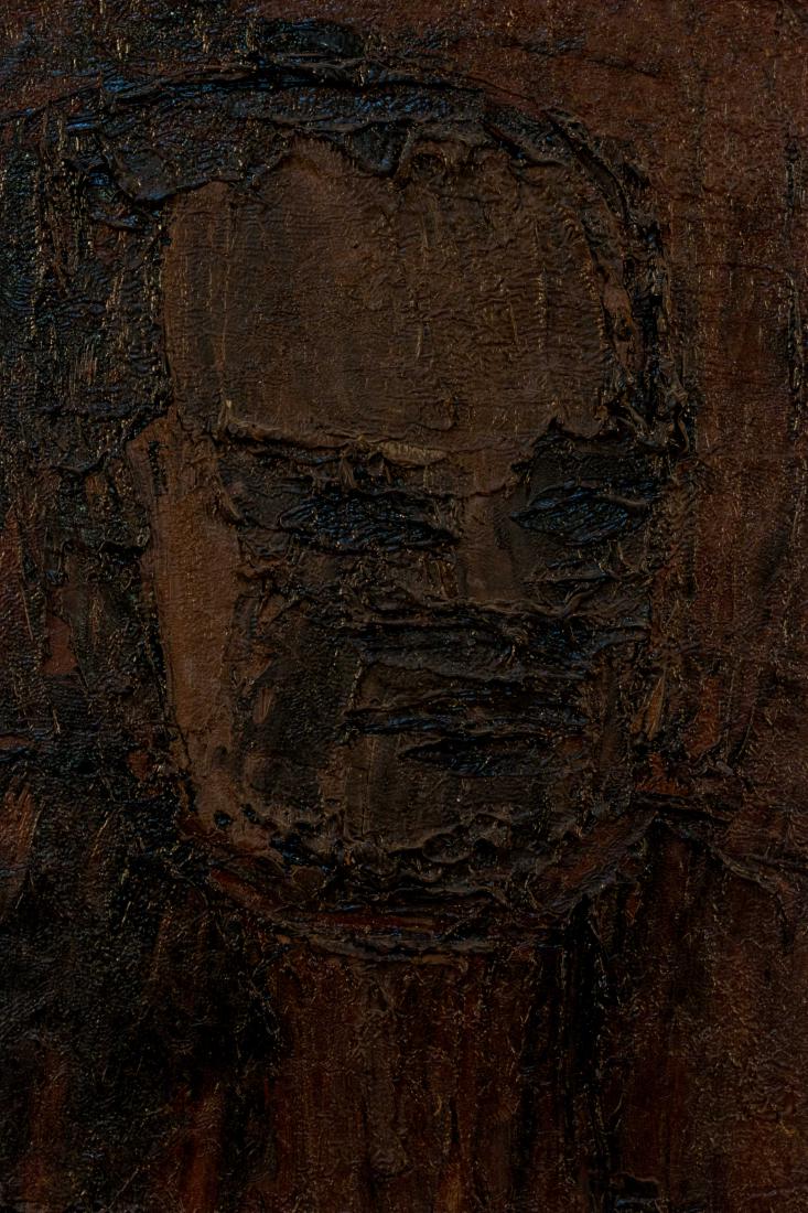 Lester F. JOHNSON (1919-2010) Sans titre, 1963 Huile: Lester F. JOHNSON (1919-2010) Sans titre, 1963 Huile sur toile 52 x 41.5 cm Signée et datée au dos Porte le numéro d’inventaire #7906 au dos Provenance : - Galerie Martha Jackson, New York - Coll