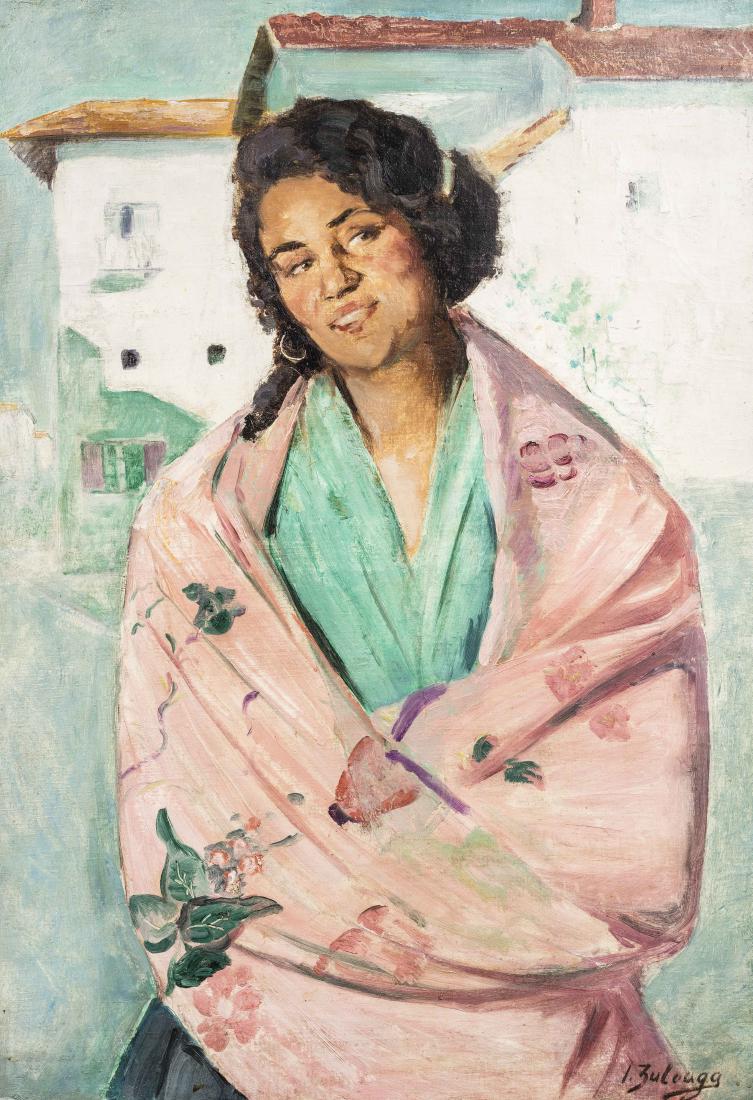 IGNACIO ZULOAGA (1870-1945) Portrait d’Andalouse signe?: IGNACIO ZULOAGA (1870-1945) Portrait d’Andalouse signe? “I. Zuloaga” (en bas a? droite) huile sur toile 97 x 67 cm. Signed lower right; oil on canvas; 38.1/8 x 26.3/8 in. PROV ENA NCE Collection