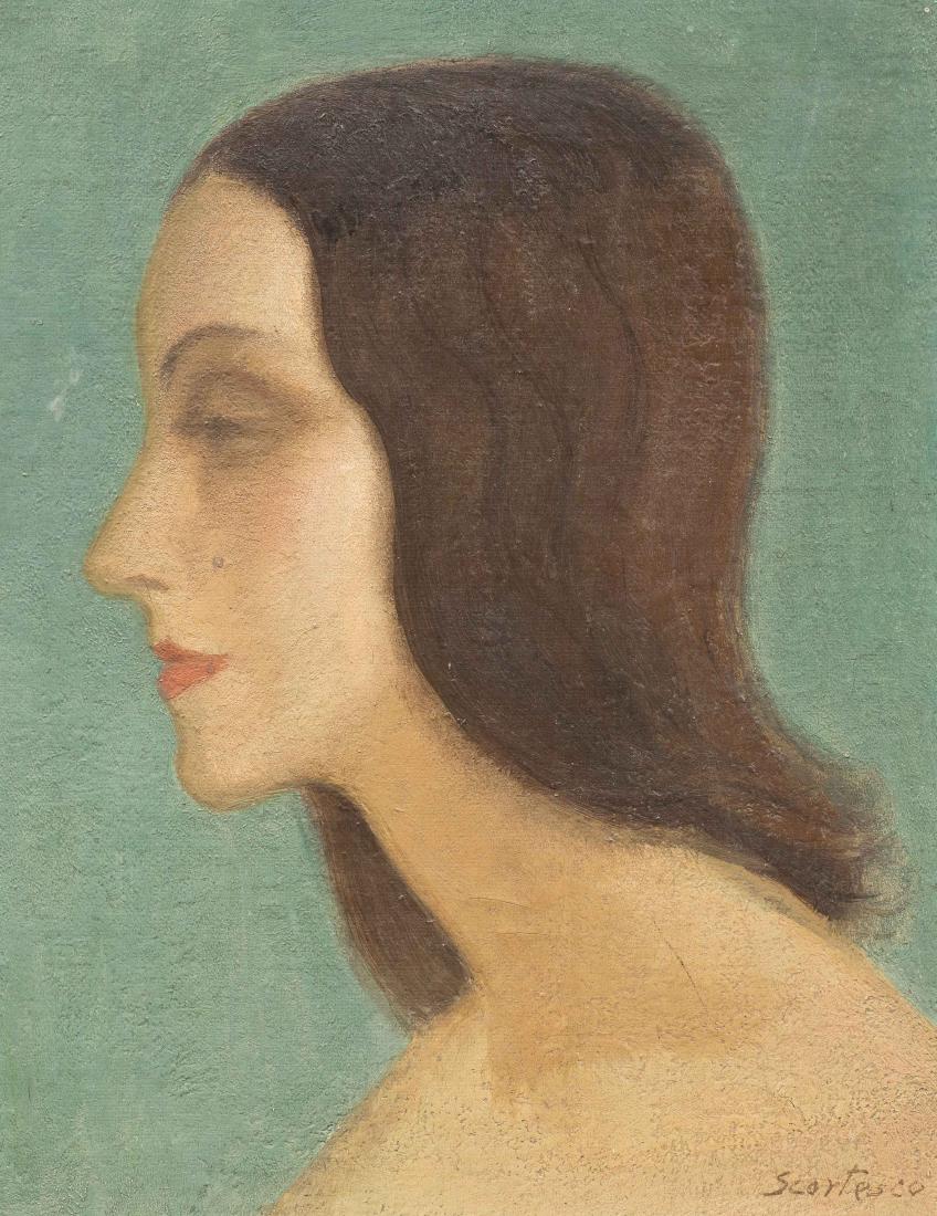 PAUL SCORTESCO (1895-1976) Portrait de femme Huile sur (1 of 3)