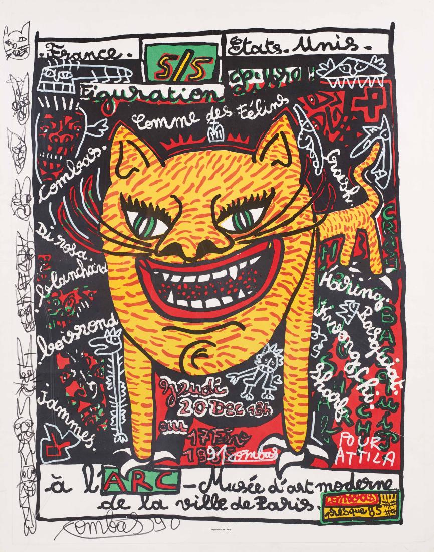 Robert COMBAS (FRA/1957) Affiche d’exposition: Robert COMBAS (FRA/1957) Affiche d’exposition « Figuration Libre !» Offsetgraphie 82 x 63 cm Affiche originale de l’exposition au Musée d’Art Moderne de la Ville de Pa