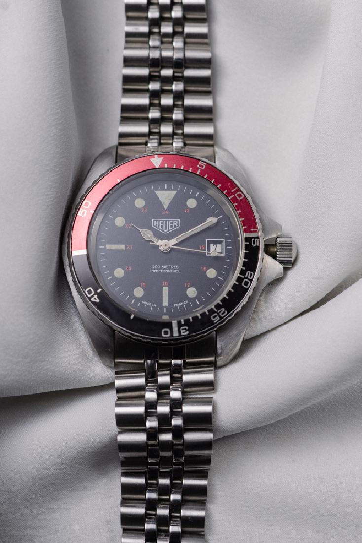 HEUER: Réf. 844.1 1979 Boitier Acier Monnin Mouvement mécanique à remontage automatique Calibre FE4611A Diam : 41mm Bracelet acier d’origine boucle signée Heuer