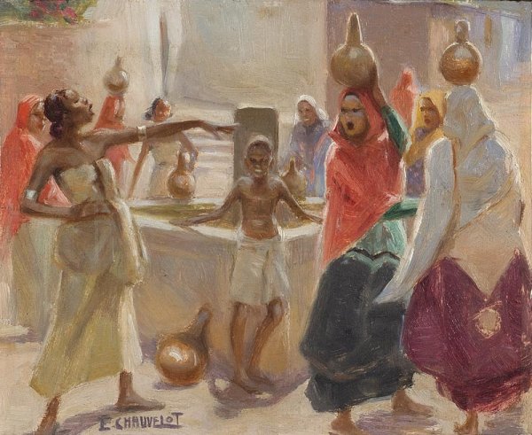 Etienne CHAUVELOT Dispute à la fontaine de Harar
