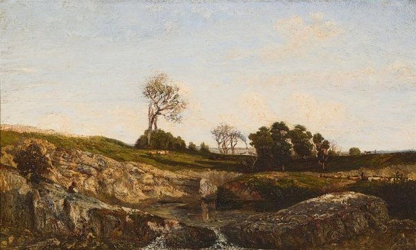 Prosper GRESY (1804-1874) Transhumance. Huile su