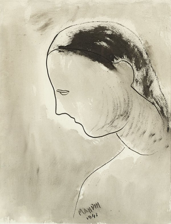 Richard MANDIN (1909-2002) Portrait de femme de