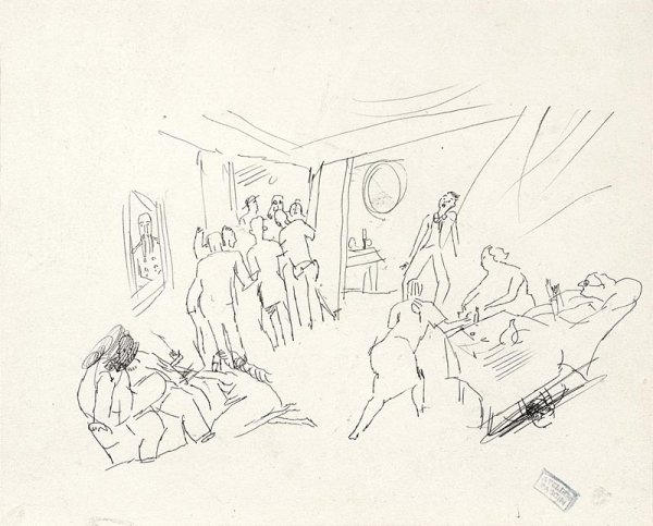 Jules PASCIN (1885-1930) Scène de maison close.