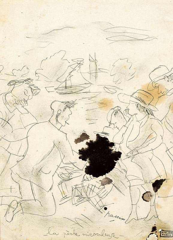 Jules PASCIN (1885-1930) La pêche miraculeuse.