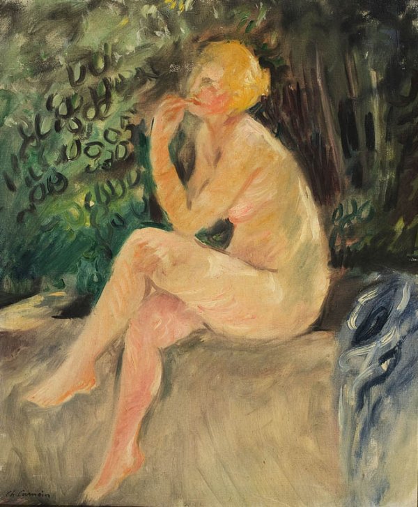 Charles CAMOIN (1879-1965) Baigneuse. Huile sur