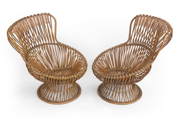 "Franco ALBINI (1905-1977)Paire de fauteuils mod