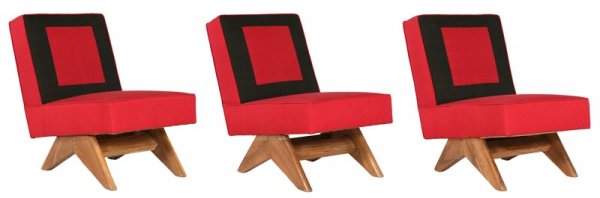 "Pierre JEANNERET (1896-1967)Rare suite de trois
