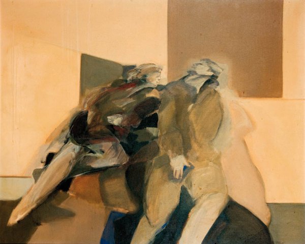 "HARIVEL (XX)Personnages.Huile sur toile.Signée