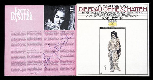 R . S T R A U S S / D I E F R A U O H N E S C H A: R . S T R A U S S / D I E F R A U O H N E S C H AT T E N ( D . G r a m m o p h o n 1 9 7 7 ) Coffret de trois disques 33 T, livret signé par : L. Rysanek, J. King, B.Nilsson, K. Böhn. L. RYSANEK - (