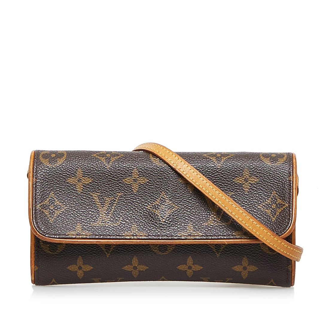 LOUIS VUITTON Pochette Twin: Monogram Canvas. Size 19 x 9 x 3 cm