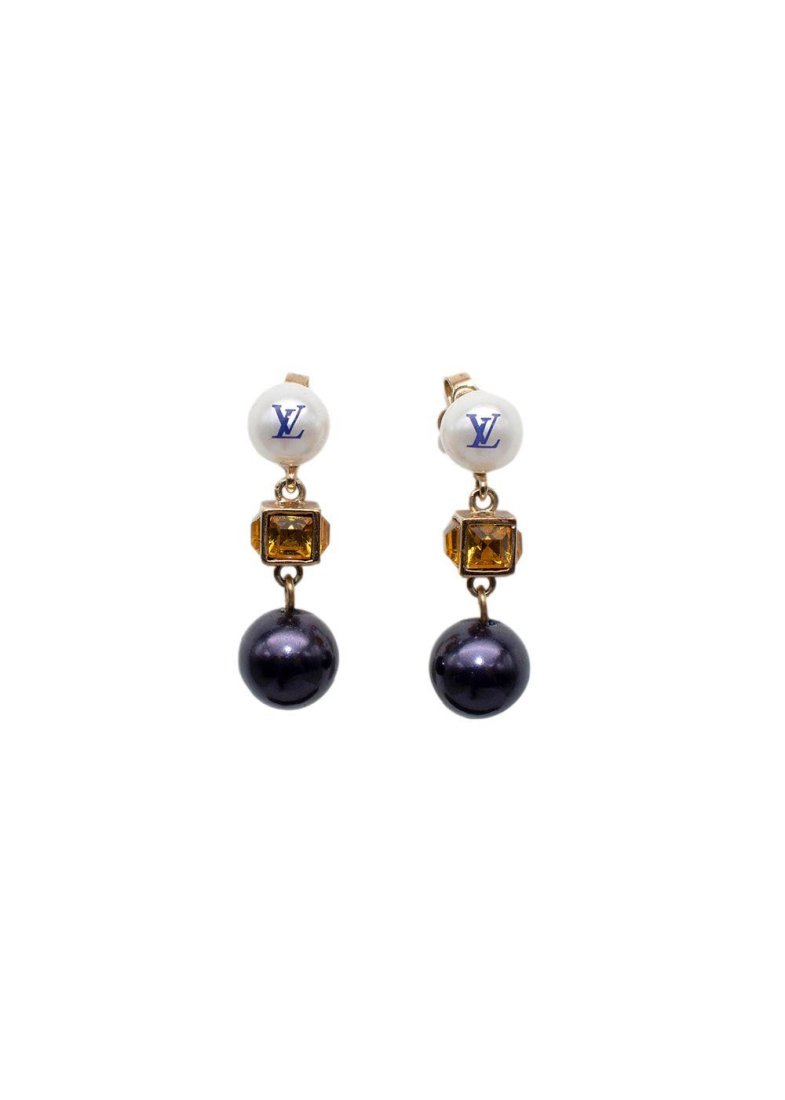 LOUIS VUITTON Earrings: Gold tone metal. Size 3 cm