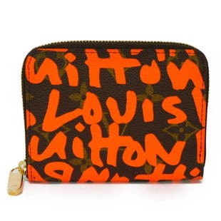 LOUIS VUITTON Coin Case Graffiti: Monogram Canvas. Size 8.5 x 11 x 2 cm