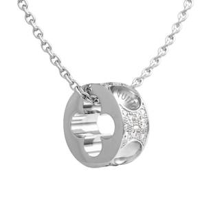 LOUIS VUITTON Necklace Empreinte: 18k White Gold and 36 diamants (0.3ct). Size : 40 cm