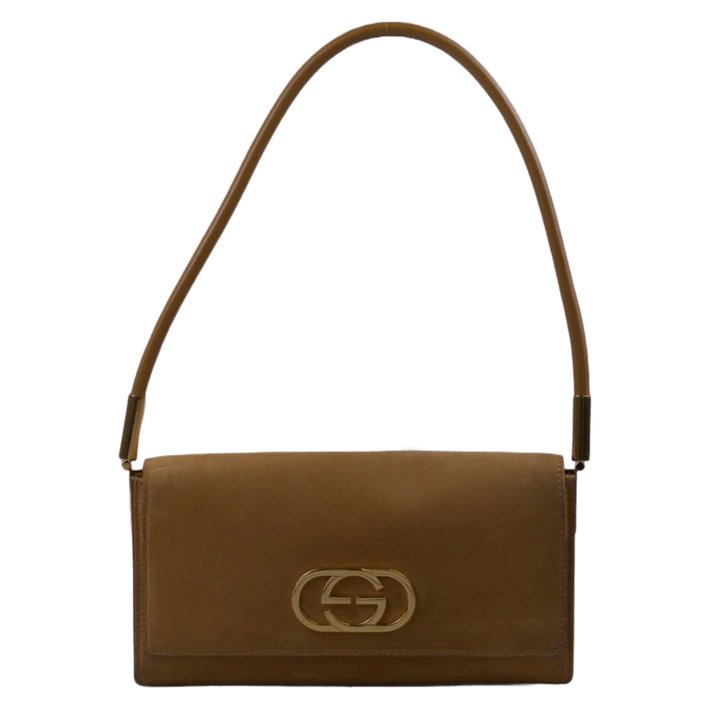 GUCCI Baguette Bag: Suede. Size 23 x 13 x 3 cm