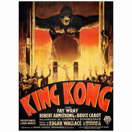 KING KONG - French Grande, Full-Bleed (46" x 63"); Style A; Very Fine+ on Linen