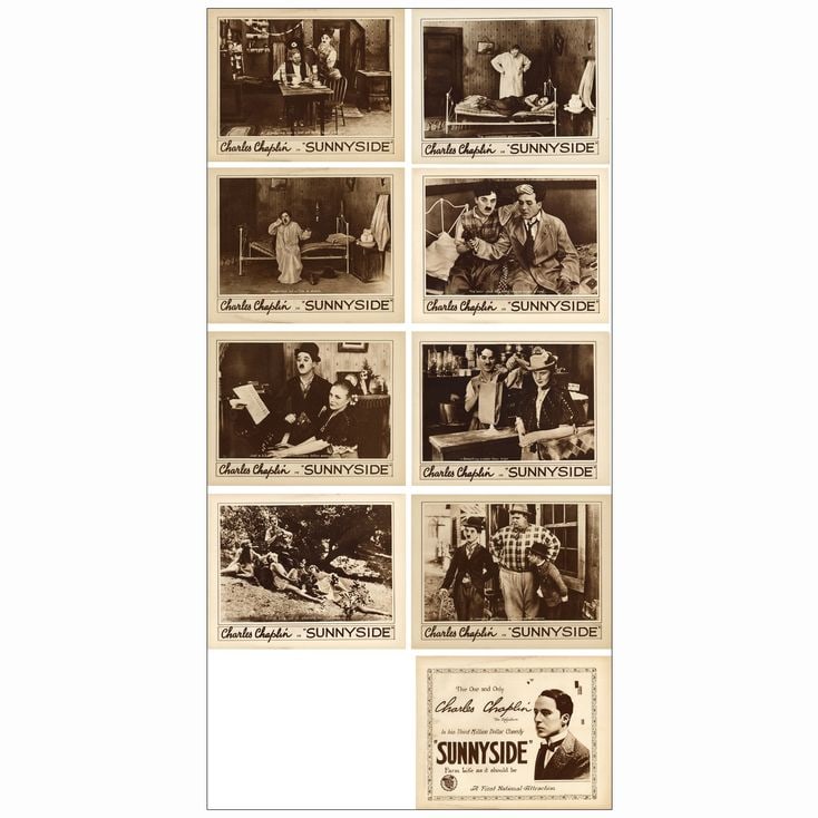 SUNNYSIDE - Lobby Card Set (9) (11" x 14"); Very Fine+ (1 of 1)