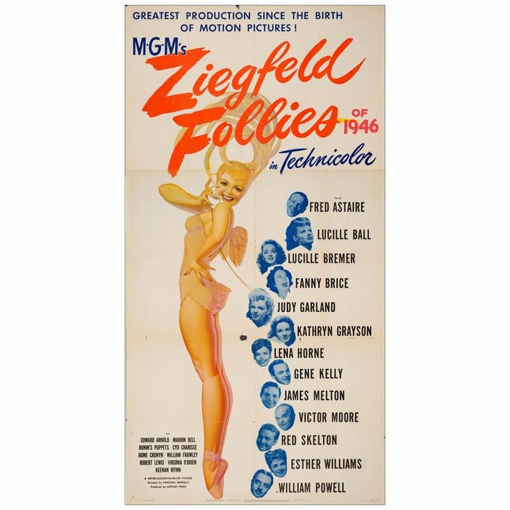 ZIEGFELD FOLLIES - Three Sheet (41" x 79"); Style B; Very Fine- Folded (1 of 1)