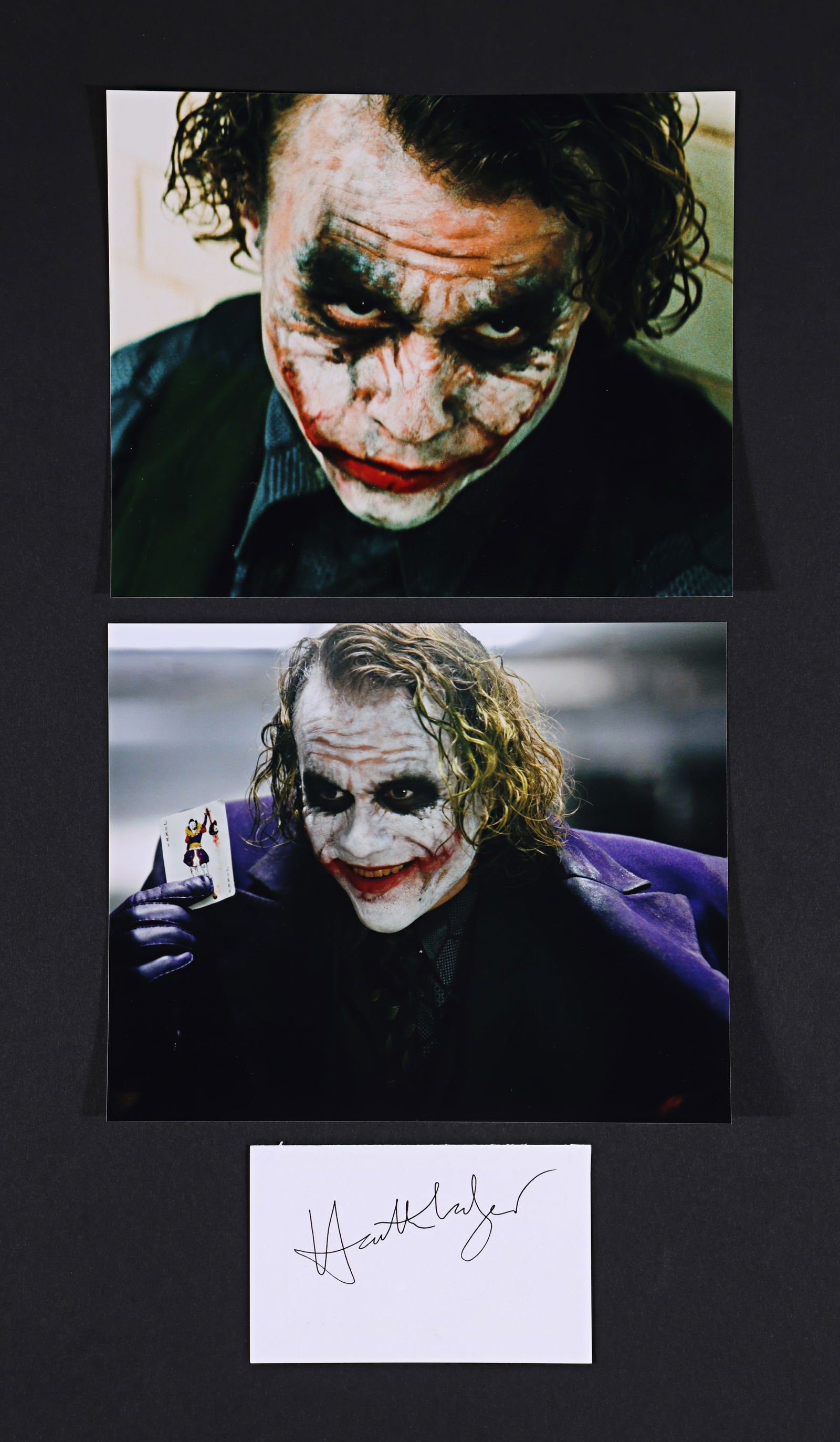 THE DARK KNIGHT (2008) - Heath Ledger Autograph and Two Photos (1 of 2)