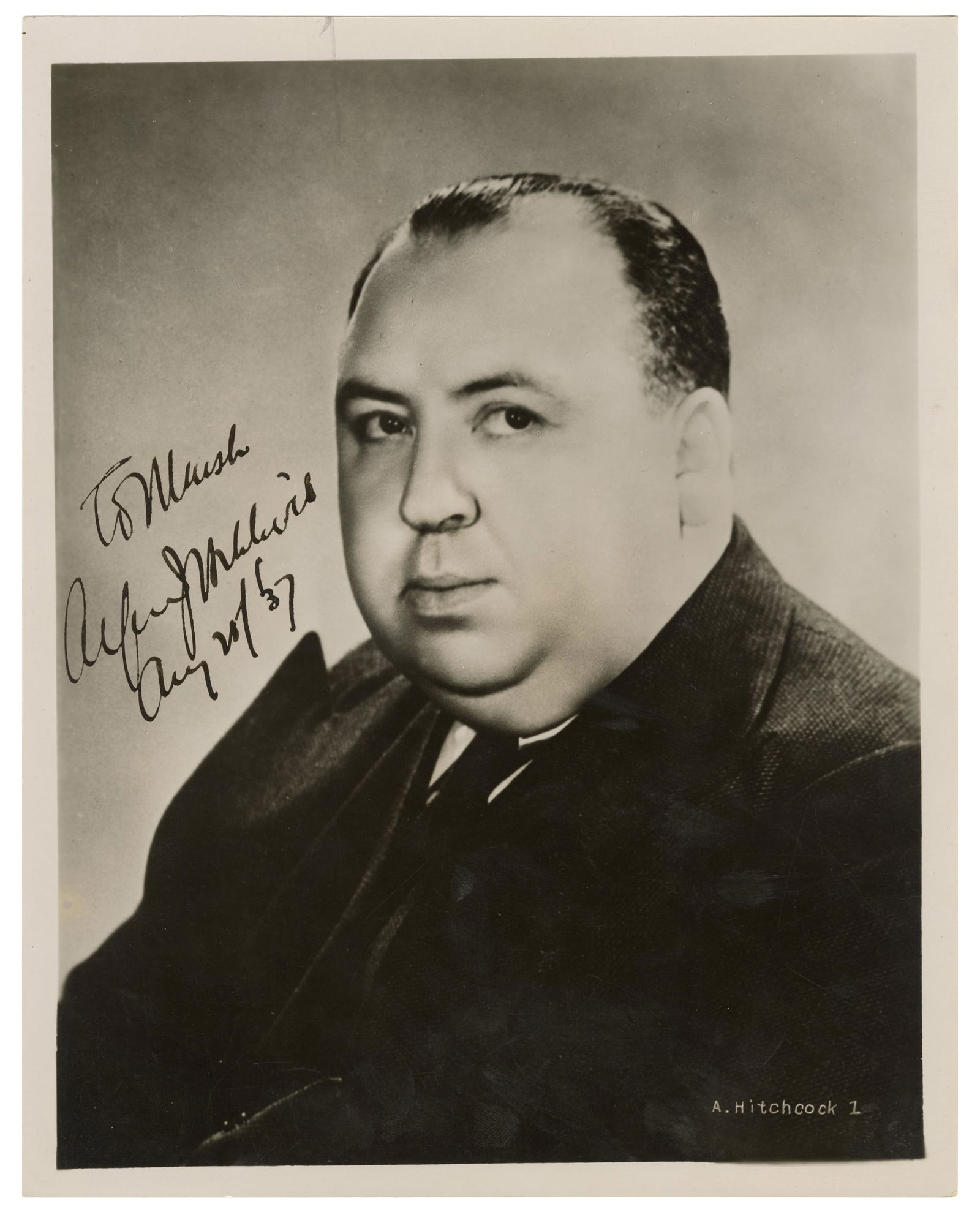 ALFRED HITCHCOCK - Alfred Hitchcock-Autographed Portrait Photograph (1 of 2)