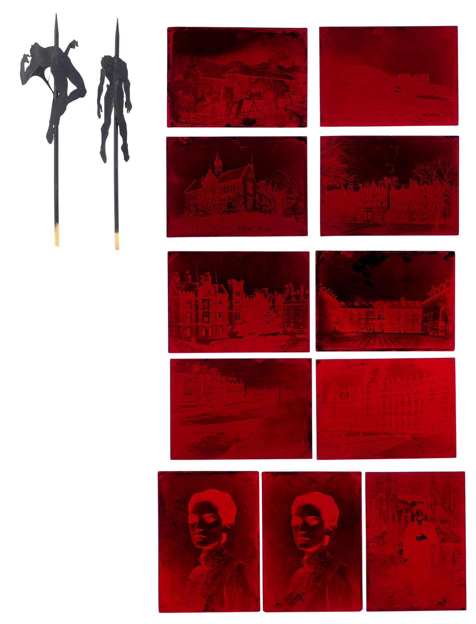 BRAM STOKER'S DRACULA (1992) - Pair of Corpse Miniature Puppets and Photos on Glass (1 of 6)