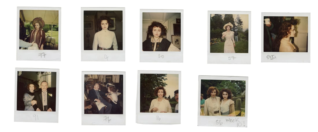 HOWARDS END (1992) - Set of Nine Continuity Photographs: HOWARDS END (1992) - Set of Nine Continuity Photographs - A set of nine continuity photographs from the production of James Ivory's Howards End. Photographs were taken on set to ensure continuity in c
