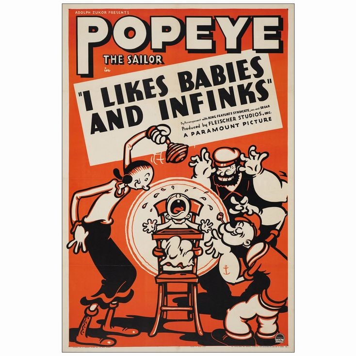 POPEYE: I LIKE BABIES AND INFINKS - One Sheet (27" x 41"); Very Fine on Linen (1 of 1)